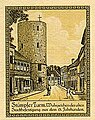 Historic view of Lenzen on a Notgeld bill from 1922 issues in Lenzen (http://www.germannotes.com)