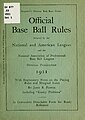 Image 2Cover of Official Base Ball Rules, 1921 edition, used by the American League and National League (from Baseball rules)