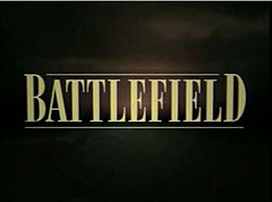 Screenshot of title, with the word "Battlefield" against a dark background