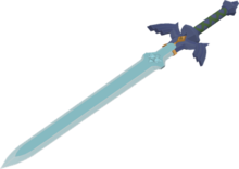 A model of the Master Sword as it appears in The Legend of Zelda: Breath of the Wild