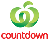 "Countdown" in a bold typeface below a green stylised W resembling a piece of fresh produce