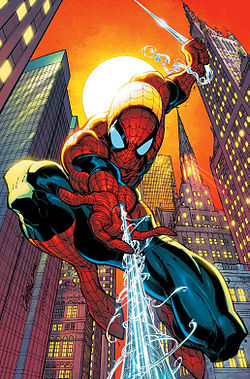 Hämähäkkimies Ultimate Spider-Man -lehden kansikuvassa
