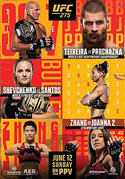 Постер UFC 275: Тейшейра - Прохазка