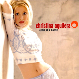 Обложка сингла Кристины Агилеры «Genie in a Bottle» (1999)